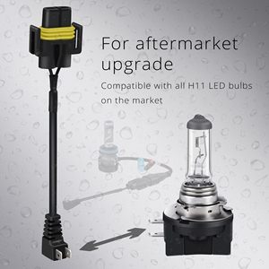 Xe LED bóng đèn cơ sở h8b h9b h11b ổ cắm Nữ adapter dây nịt dây điện cho H11 bóng đèn để h11b - Product Image 3