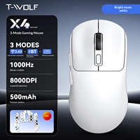 Ratón Inalámbrico para Juegos T-WOLF X4 para Sensor Yingst S203, 6 Botones, Diseño Ligero, Soporte para Macros, Software de Controladores