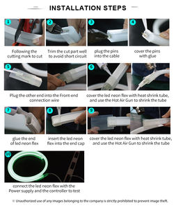 Bande lumineuse LED néon flexible monocouleur haute tension 50M, indice <span class=keywords><strong>de</strong></span> protection IP68, pour décoration paysagère avec revêtement en silicone 220V - Product Image 5