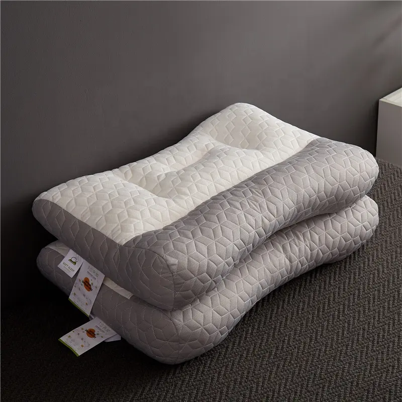 Pure cotton home bed pillow Ergonomic design Cervical spine care traction Breathable comfortable neck pillow