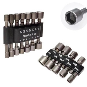 Yunbei YB Power Nut <b>Socket</b> Set 5-13mm Hex 1/2 In Drive Chrome Plated Industrial Automotive Repair Tools - Product Image 1