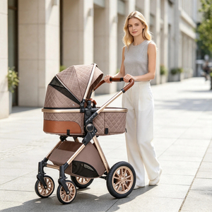All'ingrosso lusso Custom in alluminio pieghevole carrozzina per bambini 3 in 1 passeggino con <span class=keywords><strong>seggiolino</strong></span> <span class=keywords><strong>auto</strong></span> - Product Image 6
