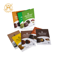 Sachet refermable personnalisé à scellage arrière pour noix et snacks, pochette oreiller refermable pour amandes et noix