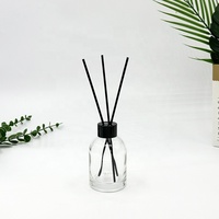 Bouteille de diffuseur de roseau de décoration de maison en verre coloré de luxe circulaire recyclable de 100ml 120ml pour l'emballage de bouteille de parfum à la maison