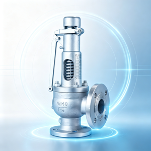 Válvula de seguridad ajustable de acero inoxidable 304 tipo elevación completa con brida y resorte para gas, agua y aire - Product Image 1