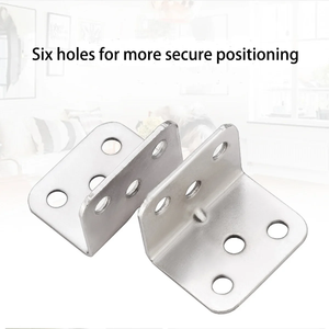 Soporte de enlace en forma de L de acero inoxidable de hierro grueso moderno, herrajes duraderos galvanizados en ángulo recto de 90 grados para muebles - Product Image 4