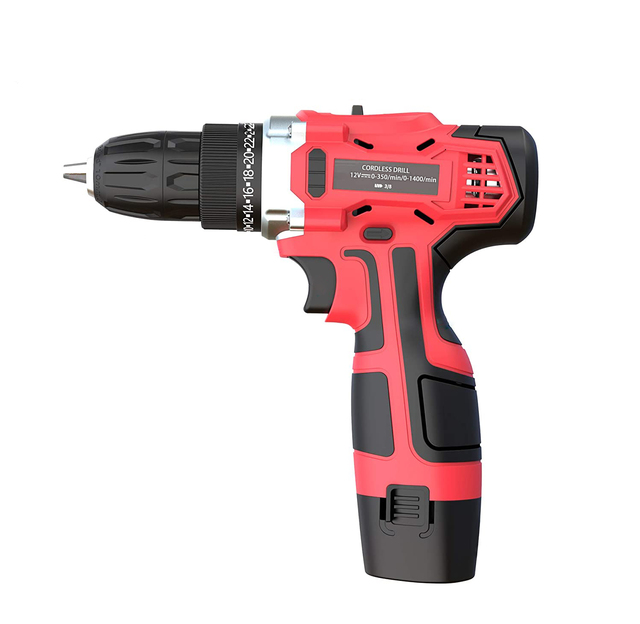 Cordless Drill Driver Set 12V Electric Screwdriver Impact Driver Tool Kit 3/8" Keyless Chuck With Charger