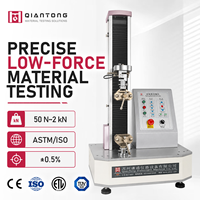 Máquina de ensayo de resistencia a la tracción de telas de sobremesa de 1000N, columna única, UTM de escritorio para control de calidad textil y laboratorio de investigación de materiales