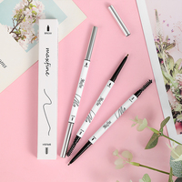 Stylo à sourcils double tête ultra-fin avec pinceau maquillage des yeux crayon à sourcils sauvage imperméable pinceau à sourcils cosmétique