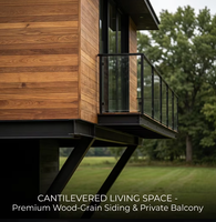 Maison triangulaire moderne en structure acier respirante et personnalisable avec design mobile extensible, garantie 1 an pour l'hébergement touristique