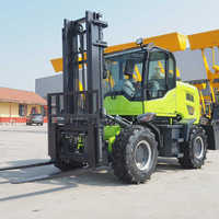 Chariot élévateur tout-terrain diesel hydraulique TengDa multifonction 1.5T 3.5T 4T 5T 6 tonnes 4x4 à mât simple pour usage routier