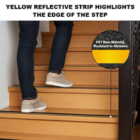 Bande antidérapante en PVC durable, haute adhérence, auto-adhésive, imperméable, pour marches d'escalier, épaisseur 150 microns, tailles personnalisables