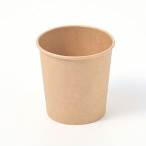 Grade Biodegradable <b>Microwave</b> Safe Kraft Round Soup Cup & Porridge Bucket Paper <b>Lid</b> for Camping Hot Food Takeaway - Product Image 3
