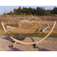 Lit-balançoire pour jardin en bois, ensemble de lit, hamac avec support, offre spéciale