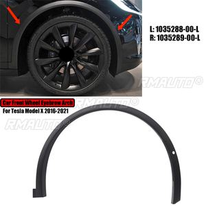 Para Tesla Model X 2016-2021, moldura de arco de guardabarros delantero izquierda y derecha 1035288-00-L 1035289-00-L ABS - Product Image 1