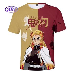 Unisex stampa digitale di abbigliamento produttori custom 3d t-<span class=keywords><strong>shirt</strong></span> in misto cotone poliestere anime shayer Demoned <span class=keywords><strong>Slayer</strong></span> - Product Image 1