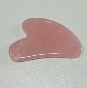 100% Natural Pink <b>Jade</b> Heart Shape Rose Quartz Guasha Board - Product Image 6