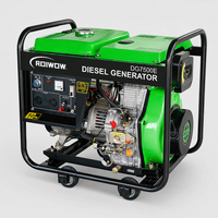 Générateur diesel portable industriel 5,2 kW, moteur 4 temps refroidi par air, type ouvert, petit groupe électrogène diesel