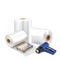 Film rétractable en PVC de type tube pour traitement électrostatique, emballage rétractable en plastique avec technologie de pointe, film rétractable transparent