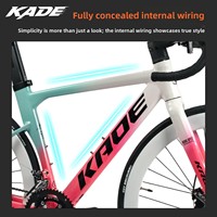 Vélo de route KADE Light Cavalry M380 avec cadre en alliage d'aluminium, freins V doubles, 14/18 vitesses, tout en un, super rapide, pour hommes