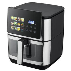 Friteuse à air intelligente 290x360x355mm à double cuve avec affichage visuel, en acier inoxydable, design carré, grande capacité - Product Image 2