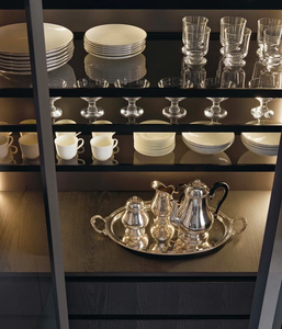 Meuble de cuisine moderne Song Design avec porte en verre, panneau MDF, finition brillante, garantie 5 ans, taille/couleur personnalisables pour hôtel - Product Image 3