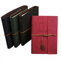 Carnets de notes vintage personnalisés pour entreprises, planificateurs de bureau créatifs, impression couleur personnalisée, 100 feuilles, couverture en similicuir
