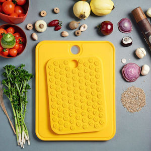 Tabla de Cortar de Plástico <span class=keywords><strong>con</strong></span> Patas de Goma para Cocina, Tabla de Servicio de Alimentos para Niños, Libre de BPA, Antideslizante, Material PP Duradero, Utensilios de Cocina - Product Image 2