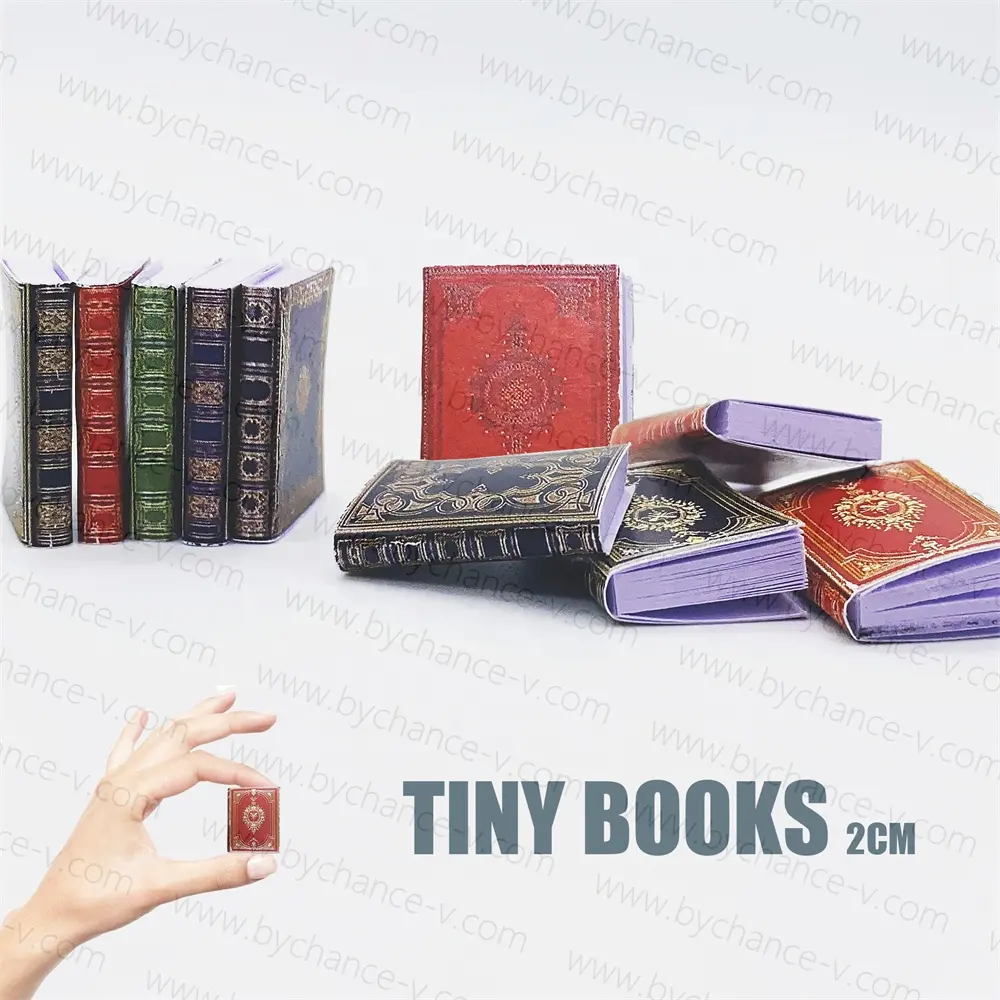 wholesale dollhouse accessories 1:12 miniature antique style book models tiny dummy books surreal miniature world art crafts