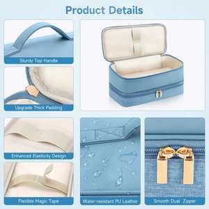 Bolsa Organizadora de Cuero PU Impermeable de Doble Capa para Herramientas de Peinado, Bolsa de Almacenamiento para Accesorios del Secador de Pelo SpeedStyle - Product Image 3