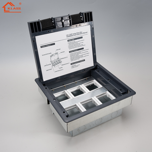 Nuovo Design Presa <span class=keywords><strong>a</strong></span> Pavimento Standard EU IP44 <span class=keywords><strong>a</strong></span> 2 Porte, Scatola con 6 Vie e 45 Funzioni, Materiale ABS, Presa Elettrica Sottopavimento per Hotel - Product Image 5