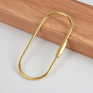 Karwo hình dạng hình bầu dục đồng thau Keychain vít khóa vòng chìa khóa Carabiner chủ - Product Image 4
