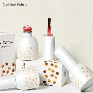 Factory customized logo nail salon Selected color schemes milk tea nude popular cherry milk white nail gel