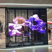 Écran LED transparent en verre couleur pleine pour intérieur Pingcai, pas de pixel de 3,9 à 7,8 mm, luminosité de 4500 cd, fréquence de rafraîchissement de 3840 Hz, garantie de 3 ans