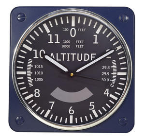 Reloj de Pared de Una Sola Cara con Diseño de Altímetro y Coordinador de Vuelo para Sala de Estar, con Pantalla de Cuarzo - Product Image 2