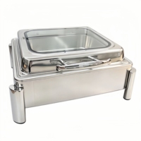Ensemble de réchauds de style arabe, équipement de buffet en acier inoxydable, chauffe-plats professionnels pour événements de restauration