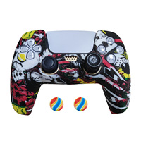 Coque de protection en silicone à impression par transfert d'eau, moule personnalisé, antidérapante pour manette de jeu, avec sac OPP