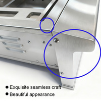 Barbecue à gaz Teppanyaki avec couvercle, en acier inoxydable 304 de qualité supérieure, moderne et luxueux, pour cuisine extérieure intégrée, fabrication industrielle