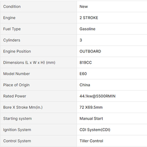 Yamaha 60hp 2 thì động cơ phía ngoài động cơ thuyền hiệu suất cao watercraft đơn vị điện - Product Image 5