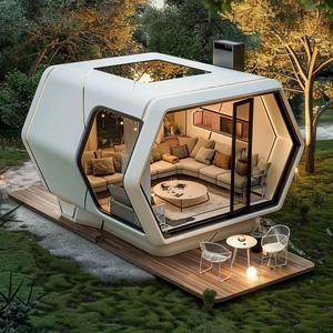 Mini Casa di Lusso su Ruote Capsula Spaziale Mobile Prefabbricata per Casetta da Giardino Resort <span class=keywords><strong>Hotel</strong></span> o Apple House da Esterno - Product Image 5