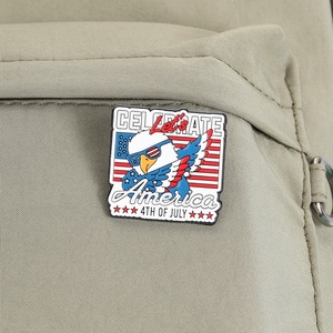 Pin de Solapa Patriótico de Metal con Águila Calva, Diseño Personalizado de EE. UU. para Celebrar el 4 de Julio, 250 Años de la Independencia Americana, Regalo - Product Image 4