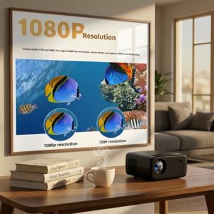 Mini Proyector Inteligente con Sistema Operativo Android HD, Altavoz Integrado, WiFi, Plataforma en la Nube, Portátil, <span class=keywords><strong>CRT</strong></span> para el Hogar y la Oficina - Product Image 3