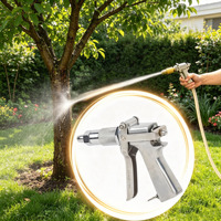 Pistolet pulvérisateur haute pression 800 PSI en acier inoxydable robuste pour jardin, patio, animaux domestiques et lutte contre les incendies, avec mode jet de brume