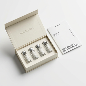 Luxury cream-white magnetic gift box with custom foil label, suitable for 3ml, 5ml, and <b>10ml</b> mini glass <b>bottles</b> - Product Image 6