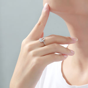 Bague en argent sterling 925 de style chinois minimaliste, motif <span class=keywords><strong>gourde</strong></span> ajouré et massif - Product Image 3