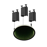 Anneau cinétique LED RGB à effet miroir infini, système de treuil motorisé DMX512 pour la décoration de scène, de mariage et de fête