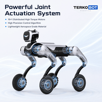 Robot de Inspección Multi-Sensor Integrado con Cuatro Ruedas y Carcasa Impermeable IP5X MagicDog-W para Control de Seguridad en Fábricas