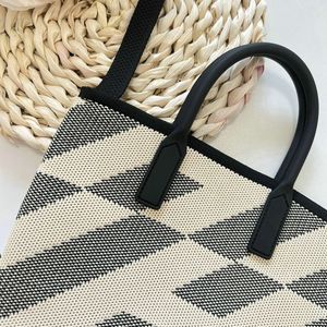 Phong cách dệt kim checkerboard Vai Tote túi kẻ sọc điện thoại túi Jacquard rô Crossbody Túi cho phụ nữ - Product Image 3
