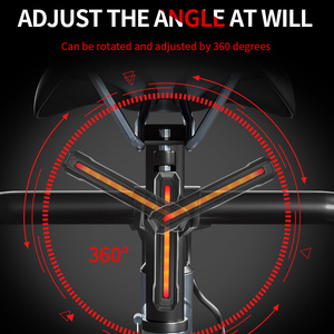 RGB 7 Màu LED Xe Đạp Phía Sau Ánh Sáng Loại C Có Thể Sạc Lại An Toàn Cảnh Báo Thông Minh Cảm Biến Phanh Đêm Cưỡi MTB Xe Đạp Đèn Hậu - Product Image 3