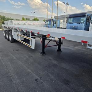 Remorque de transport de conteneurs lourds Vercoe 60 tonnes 3-4 essieux, plateau plat pour conteneurs 40FT 20FT, semi-remorque plateau à vendre - Product Image 1